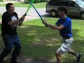 Light Saber Duel: Chris vs Spike round 1 Light Saber Duel: Chris vs Spike round 1