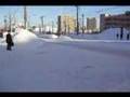 雪山の中の通勤・札幌冬の実態 Snow mountain commuting in sapporo