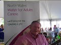dafydd iwan played at the eisteddfod in mold, but before he went on stage he took time out to talk to learncymraeg.org about why it's important for people to learn welsh.