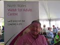 dafydd iwan played at the eisteddfod in mold, but before he went on stage he took time out to talk to learncymraeg.org about why it's important for people to learn welsh.