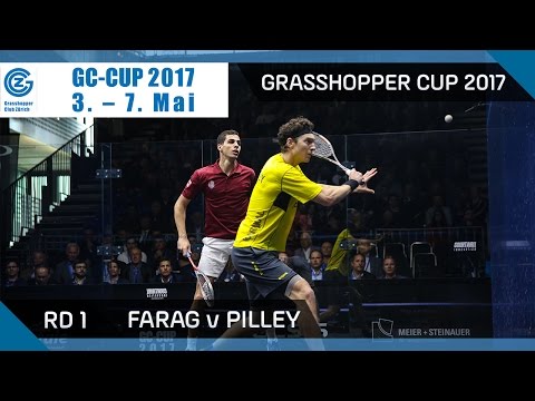 Squash: Farag v Pilley - Grasshopper Cup 2017 Rd 1 Highlights