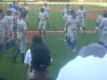Huge Baseball Fight Pitcher Throws Ball into Crowd