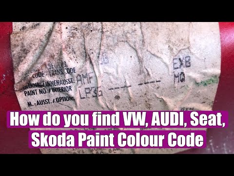 how to find paint code on vw golf