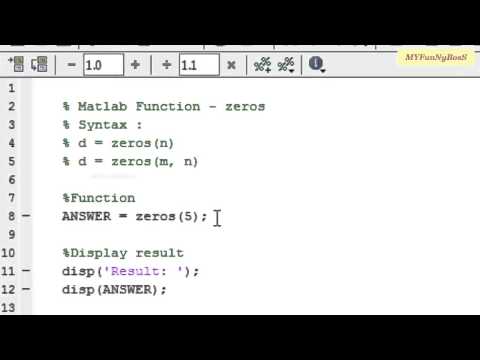 how to create a zero vector in matlab