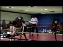 14/ year old 152lbs. action between gary derrike russell (keystone) and andres perdomo (nomis) at the set it off boxing show from sugar ray leonard gym in palmer park, md. russell is in the red corner.