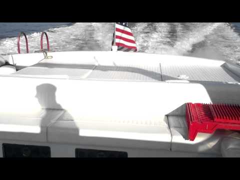 8v92 - Nothing like the sound of a pair of Twin Turbo Detroit Diesel's screaming when cruising @ 2000rpms on this 53' Magnum, Music to my ears! 735HP per engine.