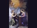 heinrich sch�tz (1585-1672) sei gegr�sset, maria, swv 333
aus: kleine geistliche konzerte
maria cristina kiehr, soprano 
andreas scholl, haute-contre

hanne maria orbaeck, susanne ryden, soprano
akira tachikawa, haute-contre
gerd t�rk, tenor
ulrich messthaler, bass

concento vocale, dir. ren� jacobs


translation:

angel: hail, mary, thou that art highly favoured!

mary: what manner of salutation is this?

angel: hail, mary, thou that art highly favoured! the lord is with thee: blessed art thou among women. fear not, mary, for thou hast found favour with god! and, behold, thou shalt conceive in thy womb, and bring forth a son shalt call his name jesus. he shall be great, and shall be called the son of the highest.

mary: how shall this be, seeing i know not a man?

angel: the holy ghost shall come upon thee, and the power of the highest shall overshadow thee: therefore also that holy thing shall be born of thee shall be called the son of god. and, behold, thy cousin elisabeth, she hath also conceived a son in her age: and this is the six month with her, who was called barren. for with god nothing shall be impossible.

mary: behold the handmaid of the lord; be it unto me according to thy word.

voices: behold the handmaid of the lord; be it unto me according to thy word.



gem�lde: guido reni, verk�ndigung, 1621