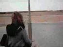 estitxu y neretxu haciendo el gamba en el patinete antes del partido del bar�a en anglet.