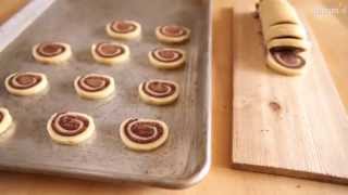 Chocolade-vanille spiraalkoekjes