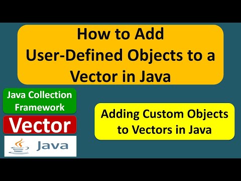 how to define vector in java