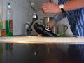 Fill water bottle using hook prosthesis Fill water bottle using hook prosthesis