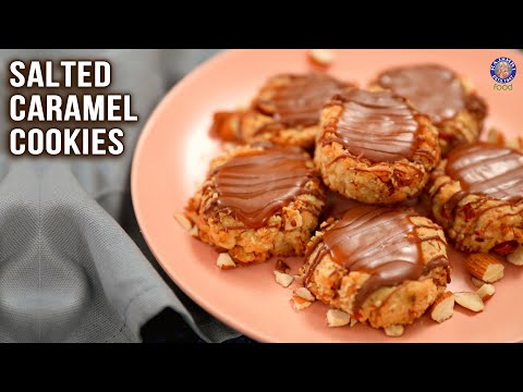 Salted Caramel Cookies | Eggless Cookies Recipe | How To Make Caramel Sauce | Chef Bhumika