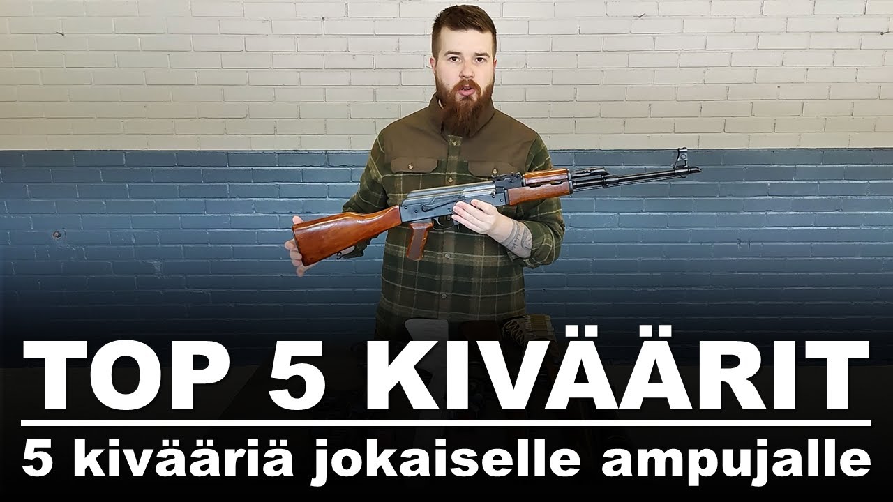 5 kivääriä jokaiselle ampujalle