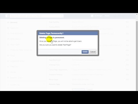 how to delete a facebook page