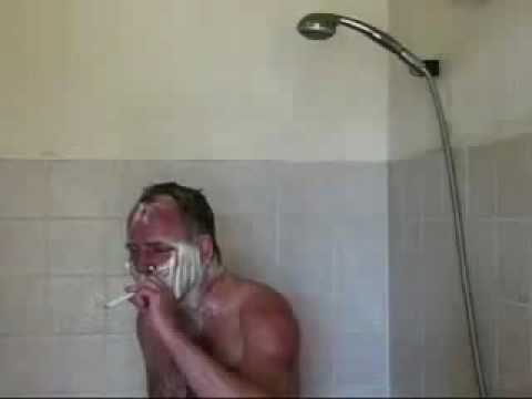 Guy Singing And Smoking In The Shower