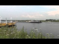 M.S. Karel Doorman passeert pontveer Vierlingsbeek-Bergen 