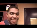 Andrew Bynum, on his ankle, playing with Pau Gasol and the game's festive atmosphere