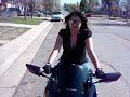 RENAE RIDDING HER NINJA 250R