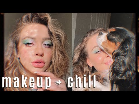 MINIMAL HEAT WAVY HAIR + TROPICAL EYES + RADIANT BOUNCY SKIN TUTORIAL | Kailin Chase