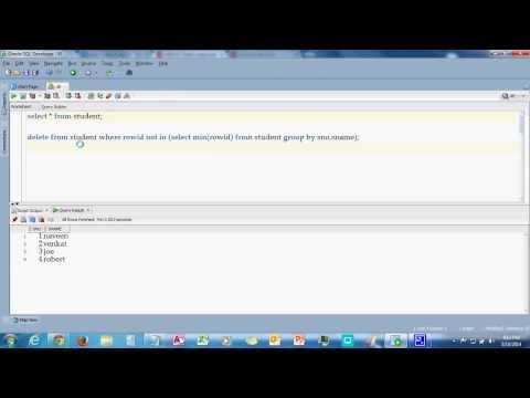 how to remove duplicate rows in sql