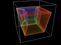 Tesseract - single plane rotation- transparent