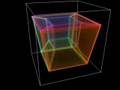 Tesseract - single plane rotation- transparent