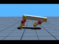 Webots simulation: hopping quadruped robot