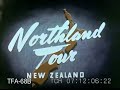  New Zealand Auckland travel tourism Orewa Waivera Russell Waitangi KeriKeri Whangaroa Managnui Coopers Beach 90 Mile Doubtless Bay Cape Reinga Hokianga Harbour Opononi Eaipoua Forest Tane Mahuta stock footage 1940s