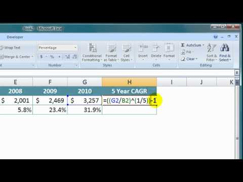 how to calculate cagr