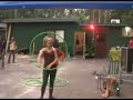 Hoola Hoop routine behind the Arts Factory