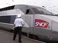 Arriv�e en gare de Nantes du 1er TGV Nantes-Strasbourg