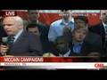Supporters cheer anti gay statements by McCain