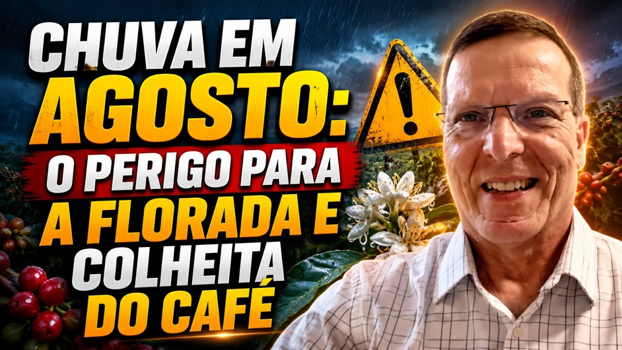 Chuva em agosto: o perigo para a florada e colheita do café