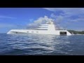 Andrey Melnichenkos $300 Million Super Mega Yacht A at Surin Bay Phuket Thailand January 2012 HD