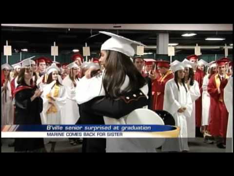 baldwinsville - Sara Waldron didn't think her brother Anthony Lisi was coming home to celebrate her graduation until Monday, but after months of planning, Anthony gave her t...