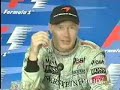 Schumacher cries after he beats Ayrton Senna .