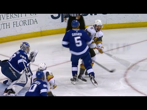 Video: Neal gets Golden Knights on the board with unorthodox tip