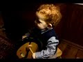 Ben riding aunt Beth's rocking horse