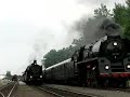 01 at Pyhrn Pass, 629+109, 52, 01 at Mur valley, all on Graz Köflach Railway, including Plandampf, for 150 years Südbahn festivities.