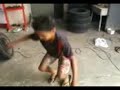 Jeferson foguetando na oficina do torto jato