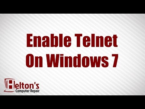 how to telnet in windows 7