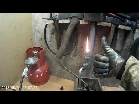Как сделать из баллона горелку Как сделать из баллона горелку