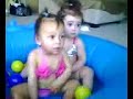 baby girls swimming