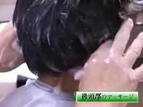シャンプー&頭揉み The shampoo head is massaged.Youtube(ユーチューブ・ゆーちゅーぶ)・Dailymotion動画