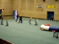 Rebecka Borglund och Herja i Danmark tävlar Agility och får en andra plats.