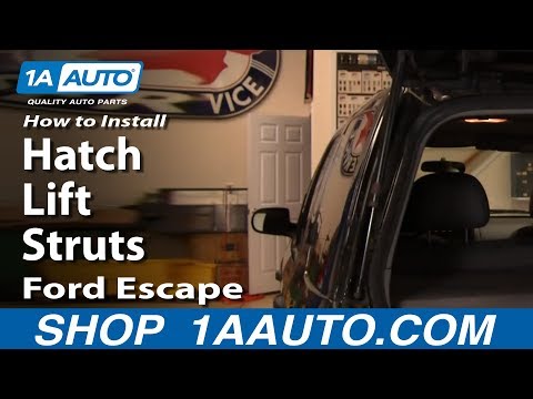 How To Install Replace Rear hatch Lift Struts Ford Escape 2001-07 Mercury Mariner