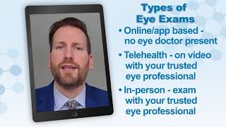 Video of Dr. Reynolds discussing different types of eye exams.