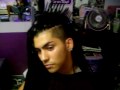 DJ Rowdy A getting Mohawk Dreadlock Extensions by SaBrina