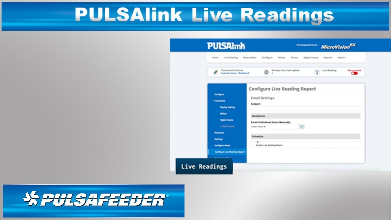 PULSAlink Live Readings