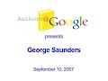 authorsgoogle: george saunders